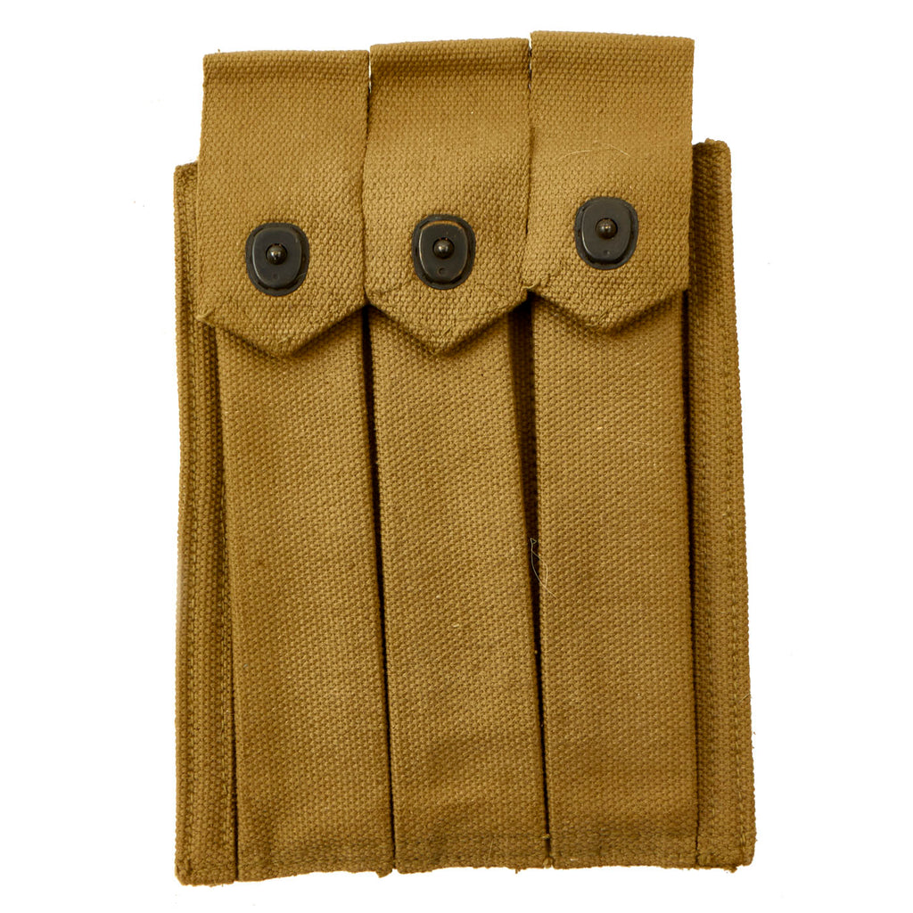 Original U.S. WWII Unissued USMC 1944 Dated Thompson .45 Submachine Gun Magazine Pouch by Russell Mfg. Co. Original Items