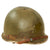 Original WWII U.S. Late War Produced M-1C Paratrooper Helmet With 82nd Airborne Markings and Korean War MSA Jump Liner and Chin Cup - Complete Original Items
