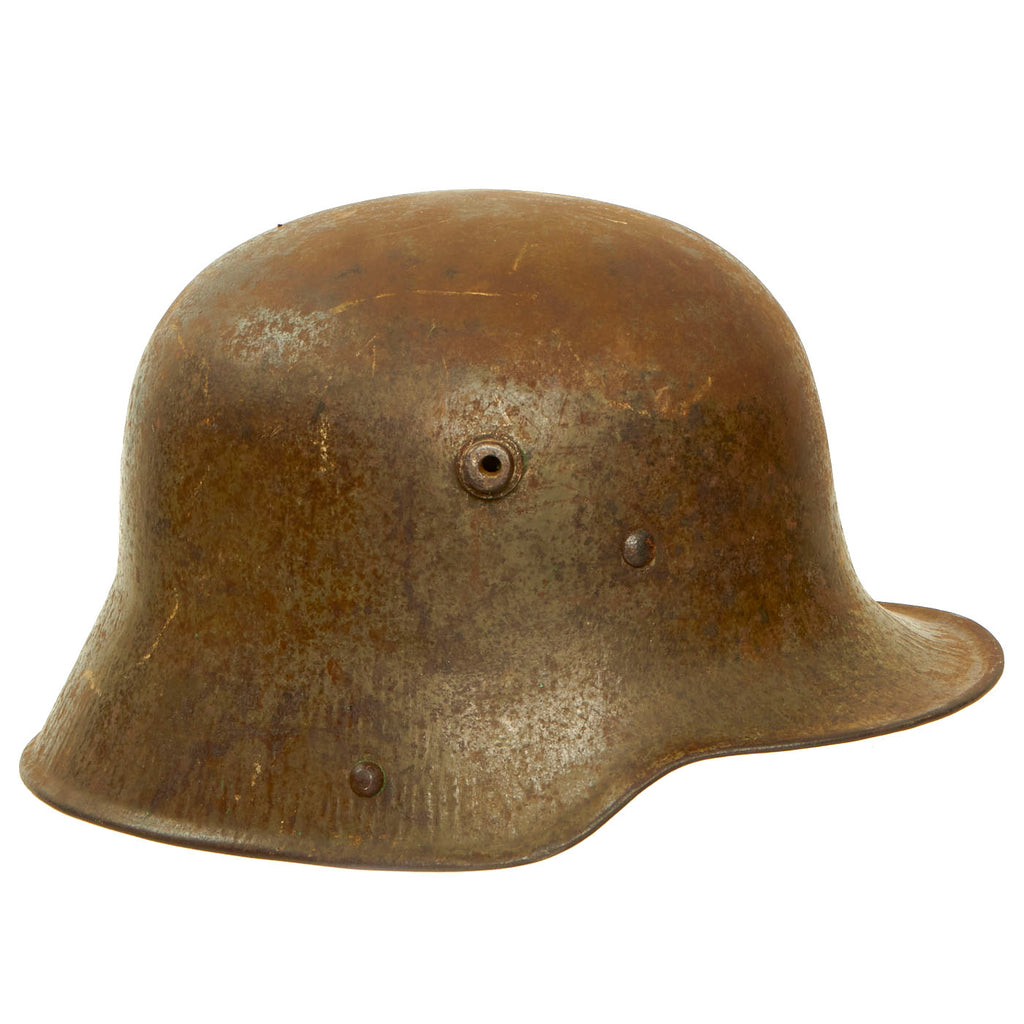 Original German WWI M16 Stahlhelm Afghan National Army Used Helmet With Partial Liner - US GWoT Bringback Original Items