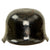 DRAFT Original German WWII M34 Square Dip Aluminum Fire Police Helmet with Double Decals - Feuerwehr Helmet Original Items