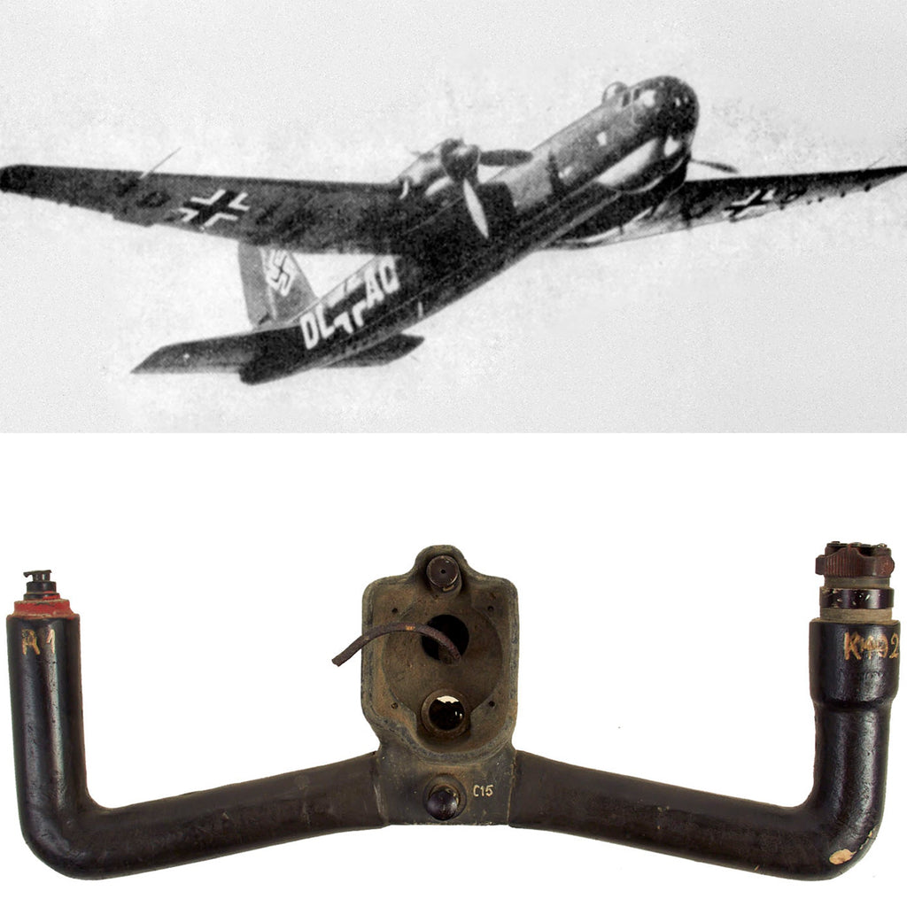 Original German WWII Luftwaffe Heinkel HE 177 Greif Heavy Bomber Steering Control Yoke with Siemens Electronics Original Items