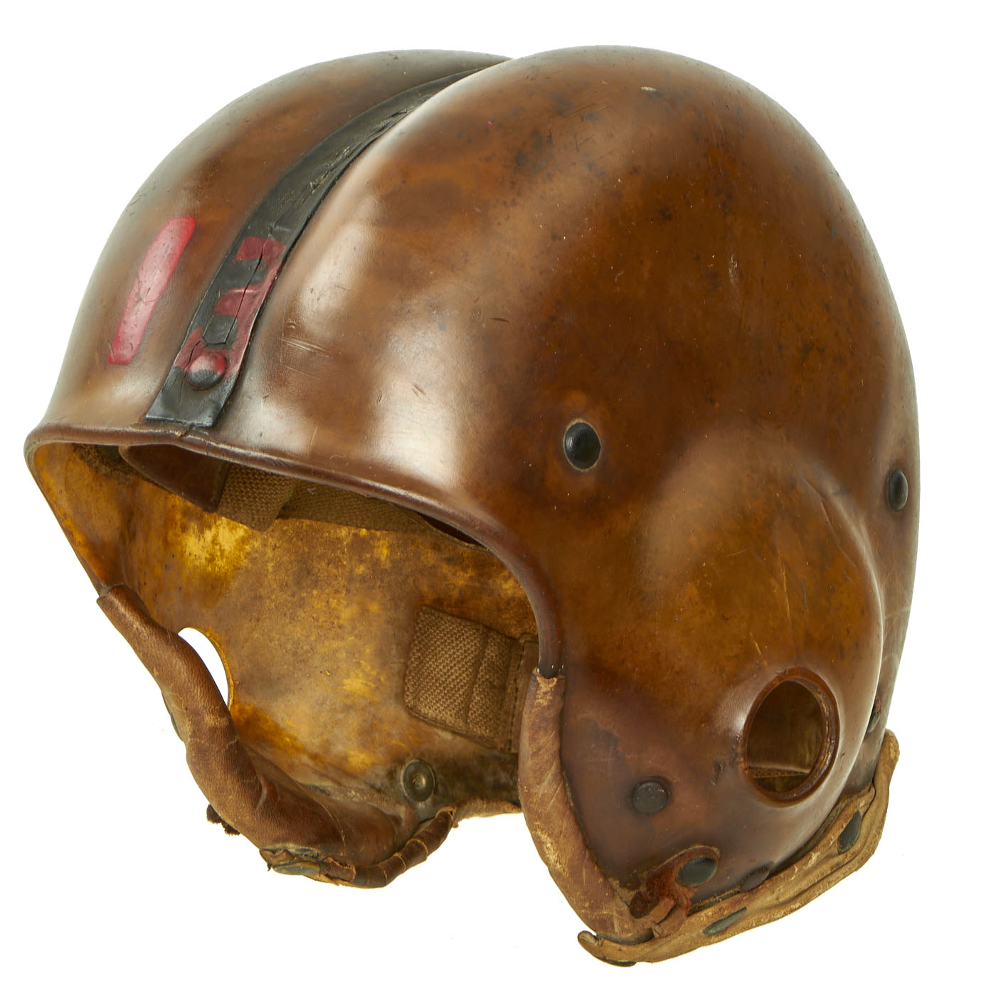 Original U.S. WWII Early Model “Clear” Riddell Parachute Training Helm – International Military Antiques