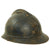Original French WWI Issue Model 1915 Adrian Helmet in Horizon Blue with RF Badge and Early First Pattern Liner Original Items