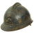 Original French WWI Issue Model 1915 Adrian Helmet in Horizon Blue with RF Badge and Early First Pattern Liner Original Items
