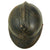 Original French WWI Issue Model 1915 Adrian Helmet in Horizon Blue with RF Badge and Early First Pattern Liner Original Items