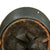Original French WWI Issue Model 1915 Adrian Helmet in Horizon Blue with RF Badge and Early First Pattern Liner Original Items