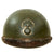 Original French WWII Model 1935 Tanker Armored Vehicle Helmet with R.F. Badge Original Items