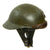 Original French WWII Model 1935 Tanker Armored Vehicle Helmet with R.F. Badge Original Items