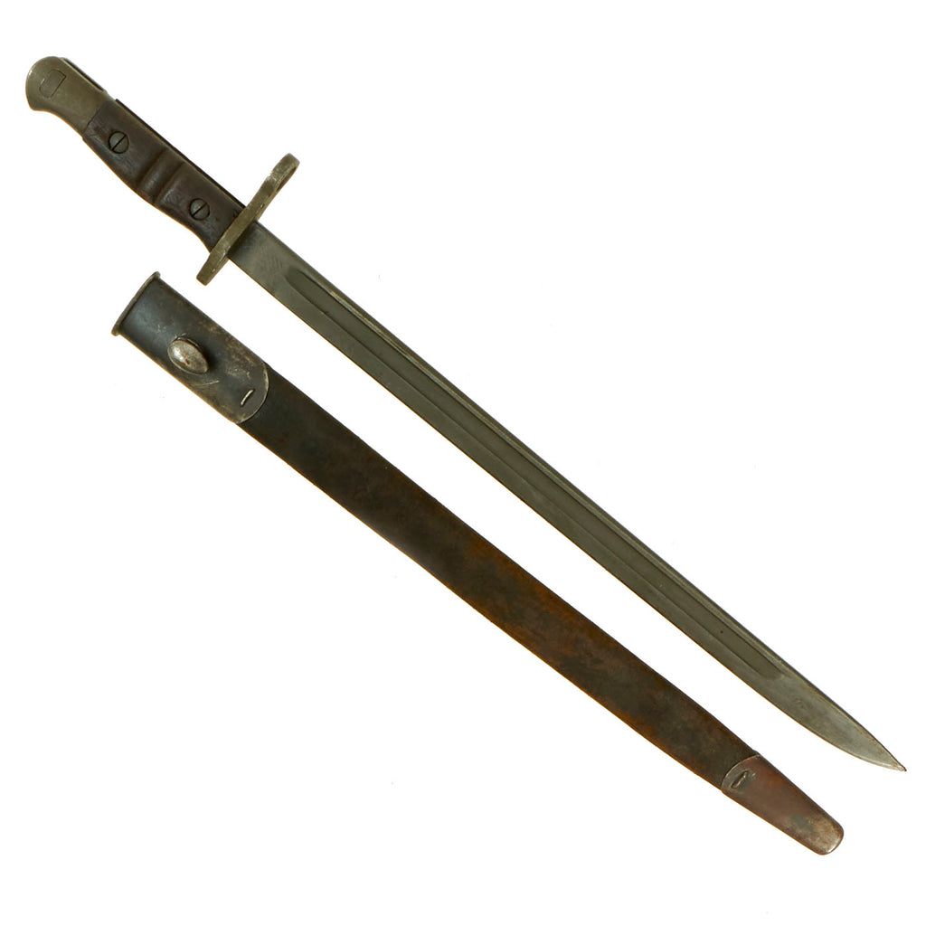 Original U.S. WWI M1917 Enfield British P1913 Overstamp Bayonet by Remington with British Scabbard Original Items