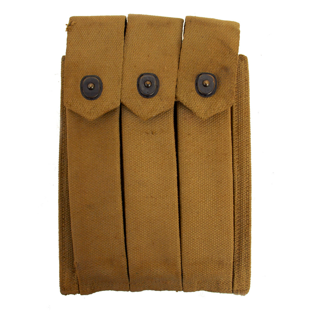 Original U.S. WWII USMC 1944 Dated Thompson .45 Submachine Gun Magazine Pouch by Russell Mfg. Co. Original Items