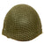 Original U.S. WWII Shamrock Personalized M1-C McCord Helmet with MSA Paratrooper Liner & Helmet Net - Complete Original Items