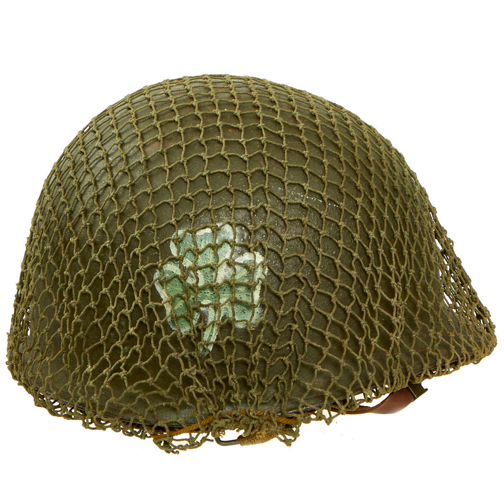 Original U.S. WWII Shamrock Personalized M1-C McCord Helmet with