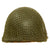 Original U.S. WWII Shamrock Personalized M1-C McCord Helmet with MSA Paratrooper Liner & Helmet Net - Complete Original Items