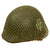 Original U.S. WWII Shamrock Personalized M1-C McCord Helmet with MSA Paratrooper Liner & Helmet Net - Complete Original Items