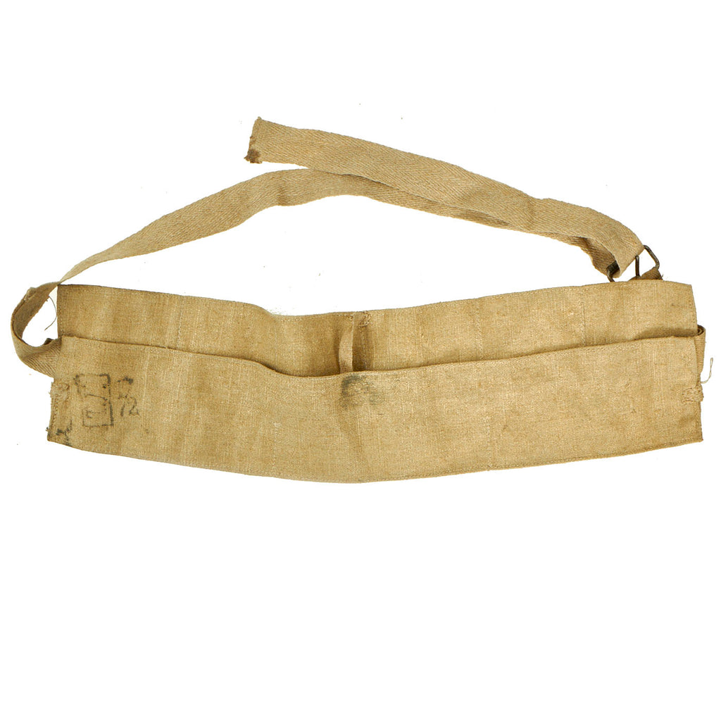 Original WWI Imperial Russian Canvas Ammunition Pouch Bandolier - dated 1917 Original Items