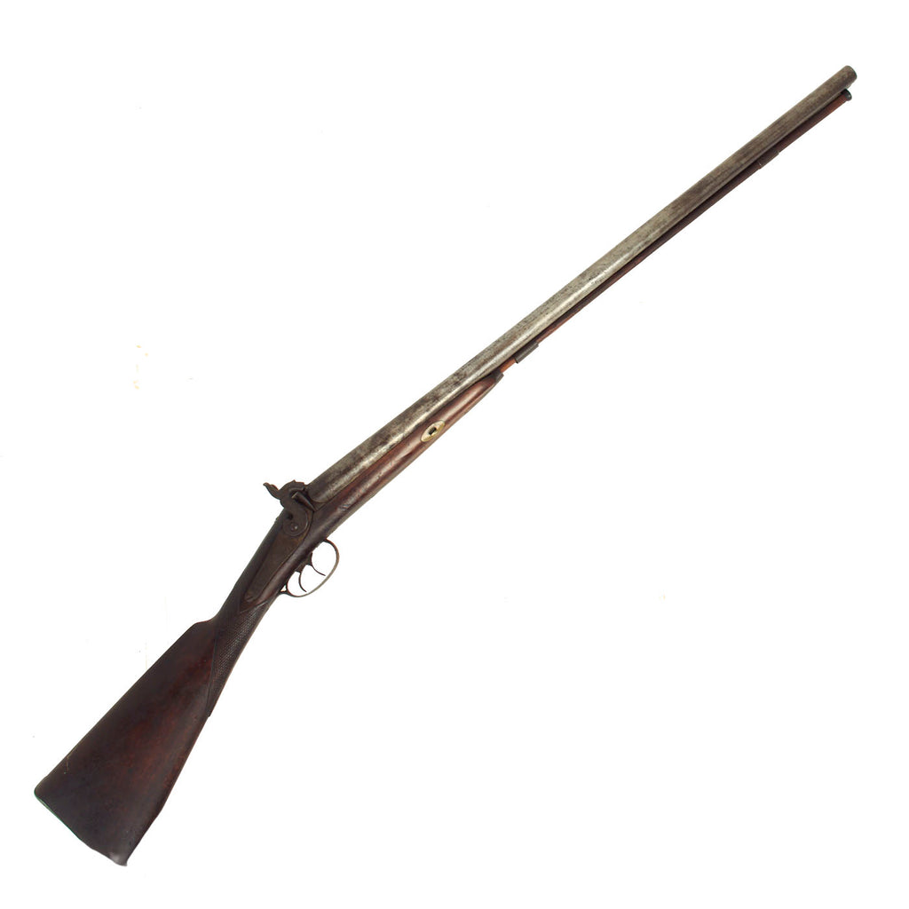 Original Belgian 10 bore Double Barrel Percussion Fowling Piece for the U.S. Frontier Market - circa 1850 Original Items