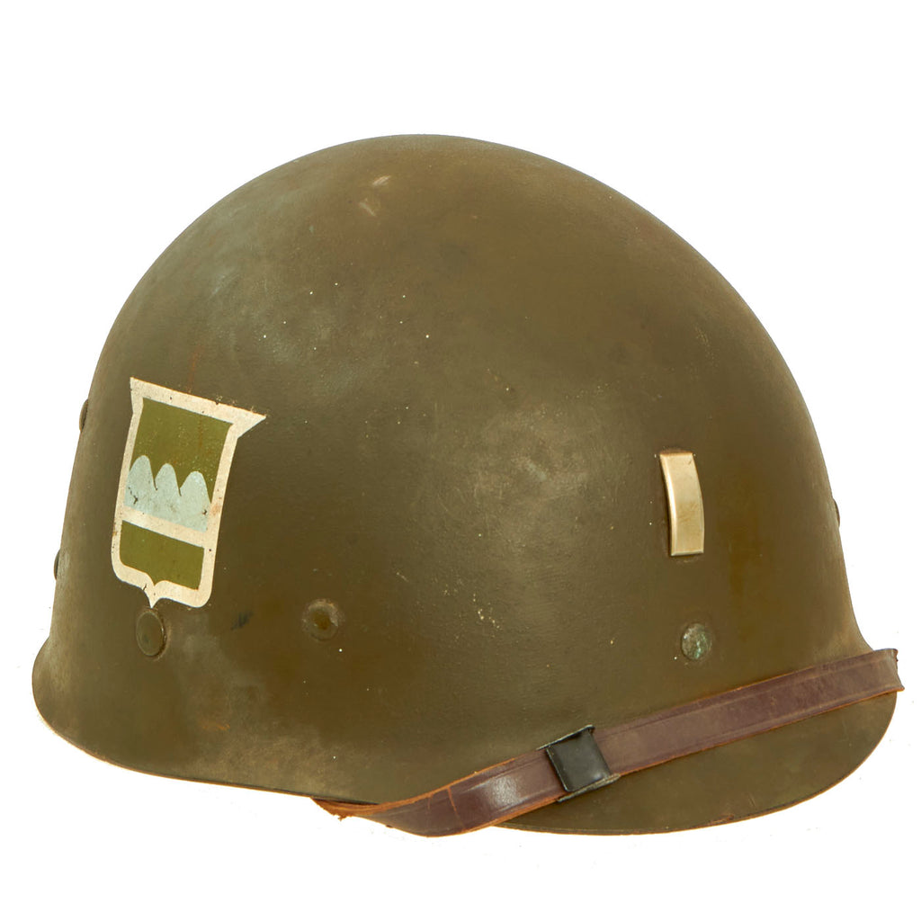Original U.S. WWII Unit Marked Firestone M1 Helmet liner for the 80th Infantry Division, 317th Infantry Regiment - Complete Original Items
