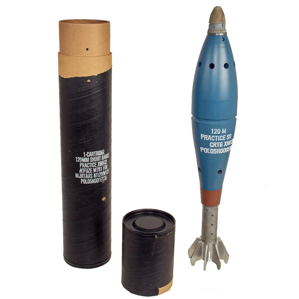 Original U.S. Global War on Terror OIF / OEF INERT 120mm XM932 Practice Round With Canister Original Items