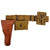 Original U.S. WWII Officer M1936 Pistol Belt, M1911 Holster, WWI Magazine Pouch & Carlisle First Aid Pouch WITH Bandage Original Items