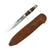 Original U.S. WWII Custom Fighting Knife with Micarta Handle in Leather Scabbard Original Items