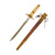 Original Japanese WWII M1883 Naval Officers Dirk with Brass Mounted Leather Scabbard Original Items