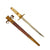 Original Japanese WWII M1883 Naval Officers Dirk with Brass Mounted Leather Scabbard Original Items