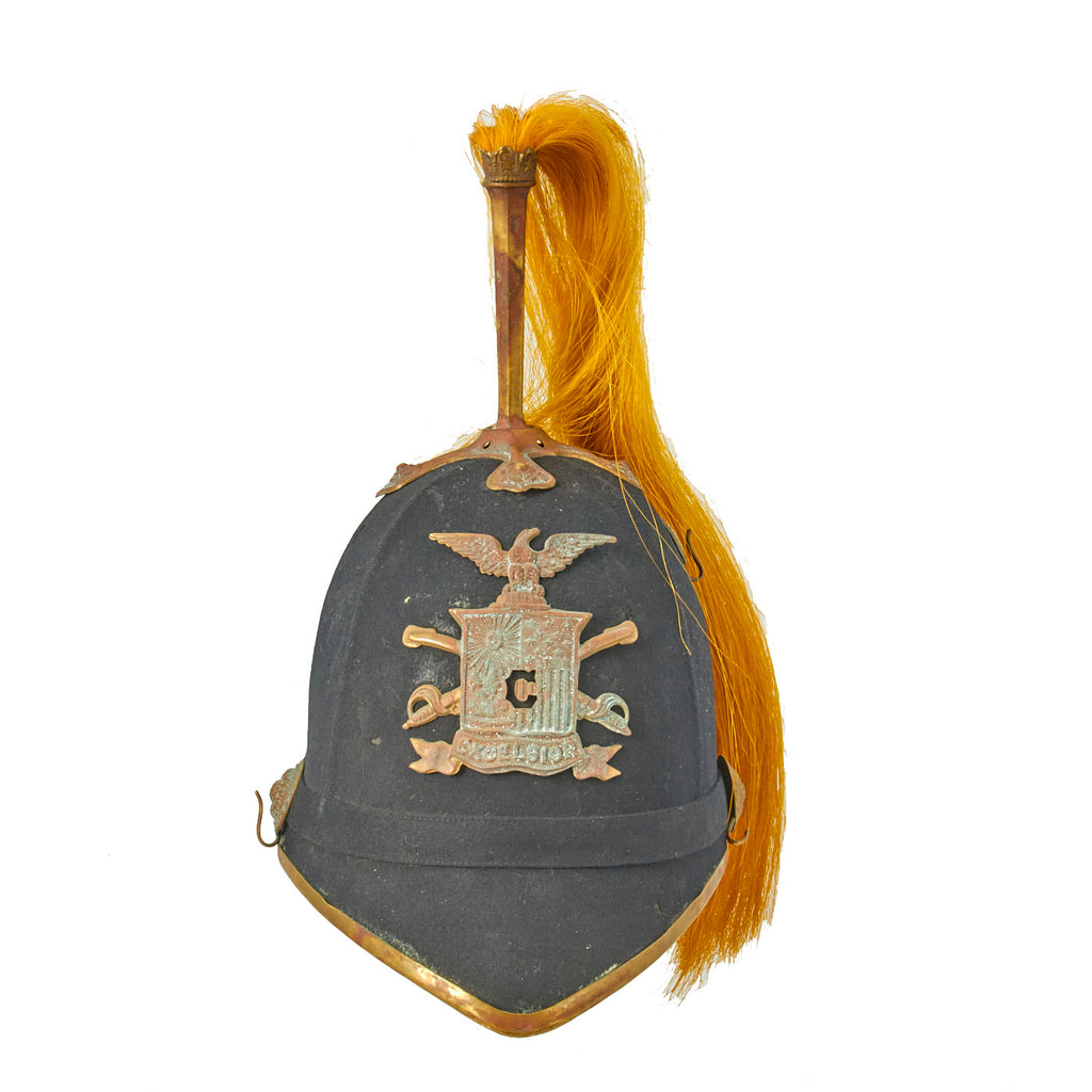 Original U.S. Indian Wars 1881 Model New York Cavalry Regiment Dress Helmet With Plume Original Items