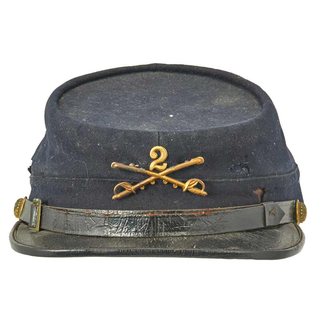 Original U.S. Indian Wars M-1872 2nd Cavalry Regiment Chasseur Pattern Kepi - 2nd Dragoons Original Items