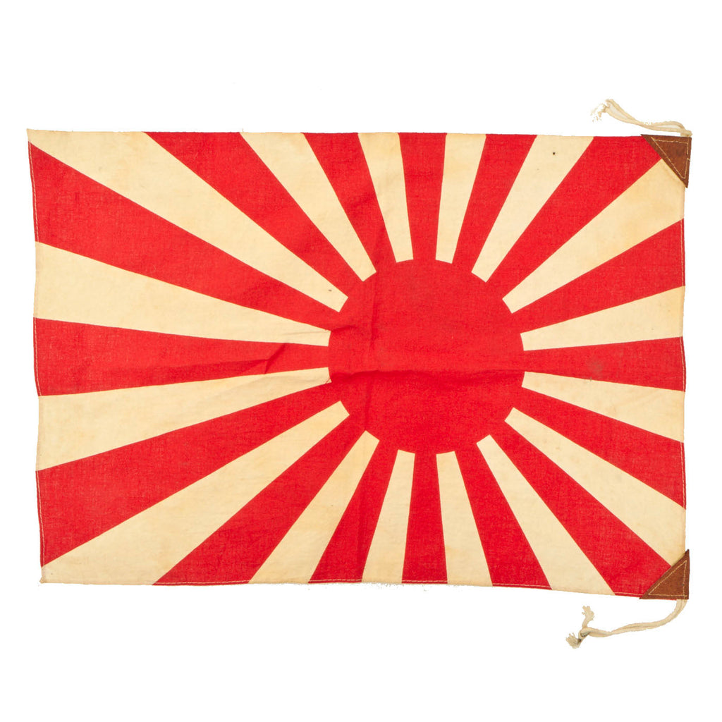 Original Japanese WWII Small Cloth Rising Sun Imperial Navy War Flag - 14" x 20" Original Items