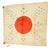 Original Japanese WWII Good Luck Flag dated 1944 with Temple Stamps - 26" x 29" Original Items
