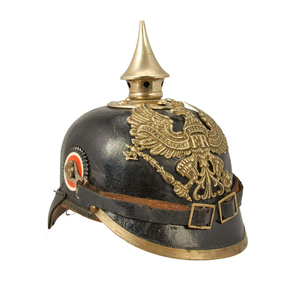 Original German WWI Prussian M1895 Line Infantry/Pionier Pickelhaube Spiked Helmet, Complete, in Excellent, Untouched, Condition Original Items