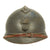 Original French WWI Model 1915 Adrian Helmet with RF Badge and 1st Model Liner - Horizon Blue Original Items