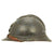 Original French WWI Model 1915 Adrian Helmet with RF Badge and 1st Model Liner - Horizon Blue Original Items