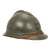 Original French WWI Model 1915 Adrian Helmet with RF Badge and 1st Model Liner - Horizon Blue Original Items