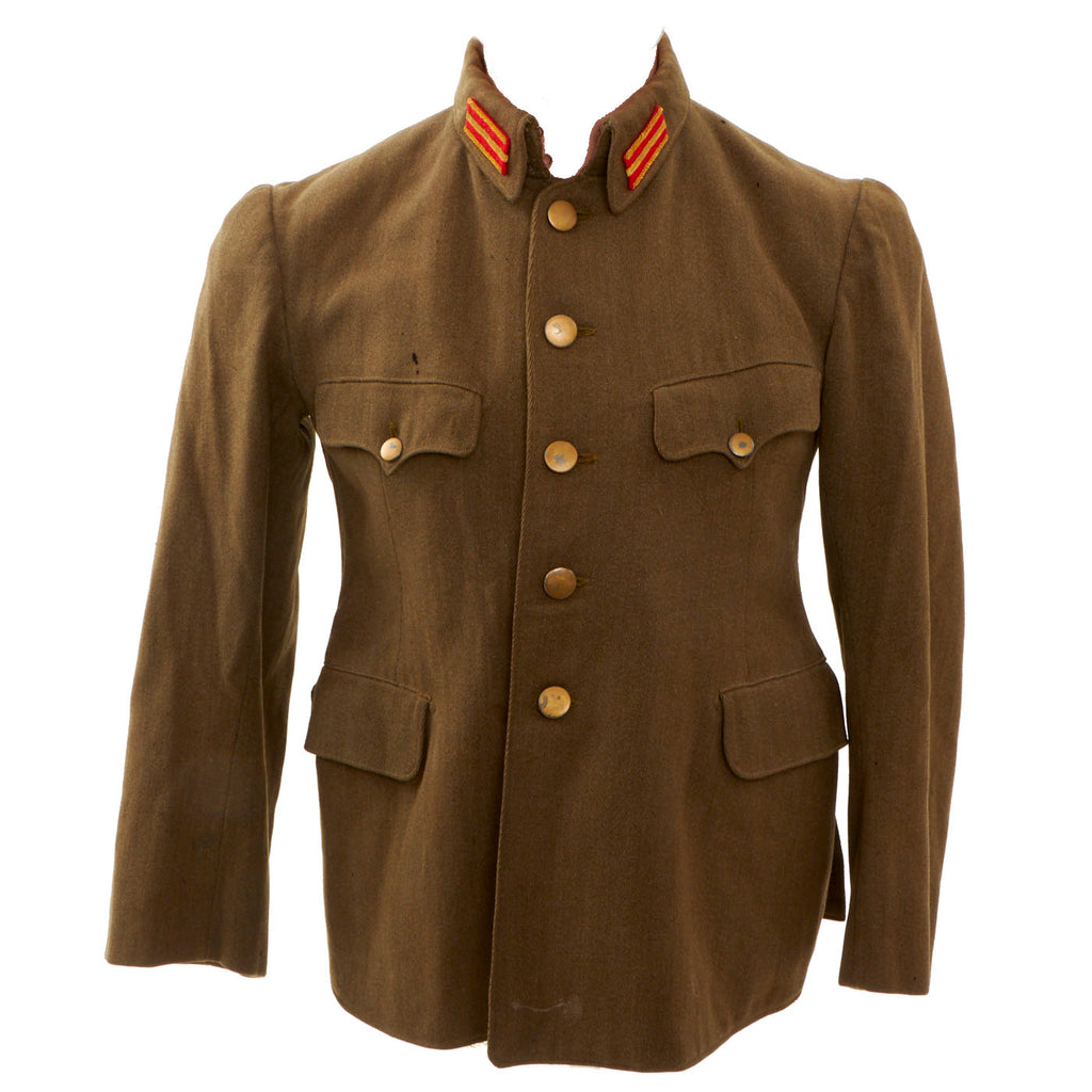 Original Japanese WWII Imperial Japanese Army Warrant Officers’ Wool Uniform Tunic - 准尉 (Jun'i) Original Items