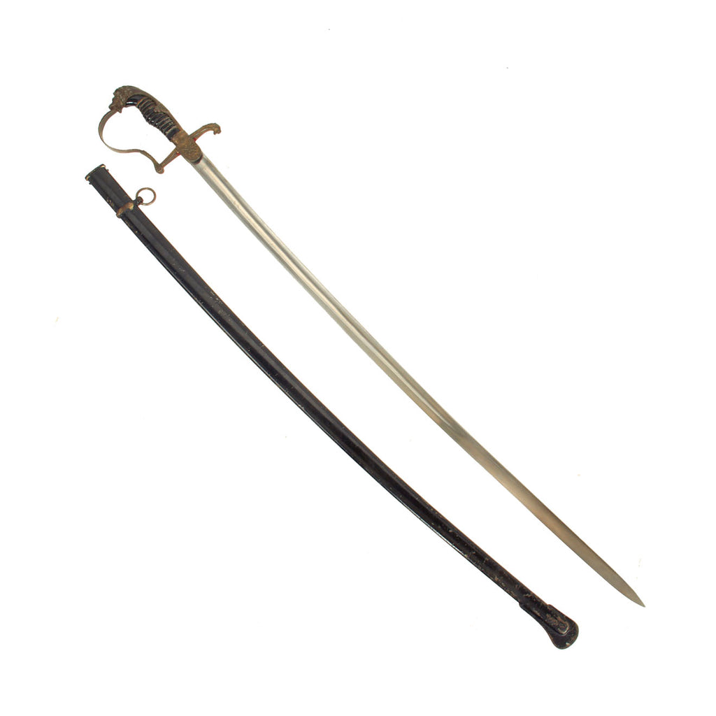 Original Imperial German WWI Army Officer's Lion Head Sword with Scabbard Original Items