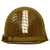 Original U.S. WWII M1 McCord Front Seam, Swivel Bale Helmet with Period Markings, Net and Firestone Liner Original Items