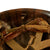 Original U.S. WWII M1 McCord Front Seam, Swivel Bale Helmet with Period Markings, Net and Firestone Liner Original Items