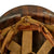 Original U.S. WWII M1 McCord Front Seam, Swivel Bale Helmet with Period Markings, Net and Firestone Liner Original Items