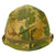 Original U.S. Vietnam Ingersoll M1 Helmet with USMC Camouflage Cover and 1972 Dated Liner Original Items