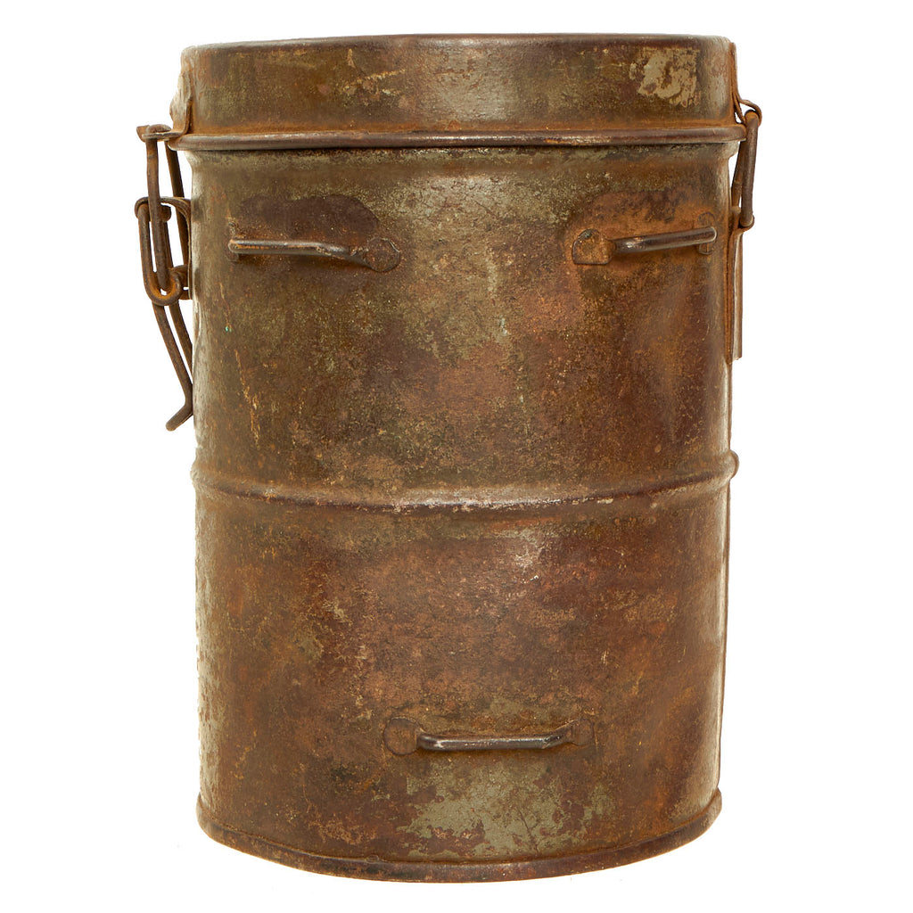 Original Imperial German WWI Named M1917 Ledermaske Gas Mask Canister Original Items