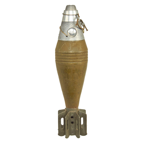 Original U.S. Korean War M49A2 60mm Deactivated Mortar Round dated 1953 with 1974 dated M525 PD Fuse - Inert Original Items