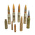 Original U.S. Vietnam War Era / Cold War Era Inert Aviation Ordnance 30mm Autocannon Dummy Round Lot With M79 76mm Shot - 10 Items Original Items