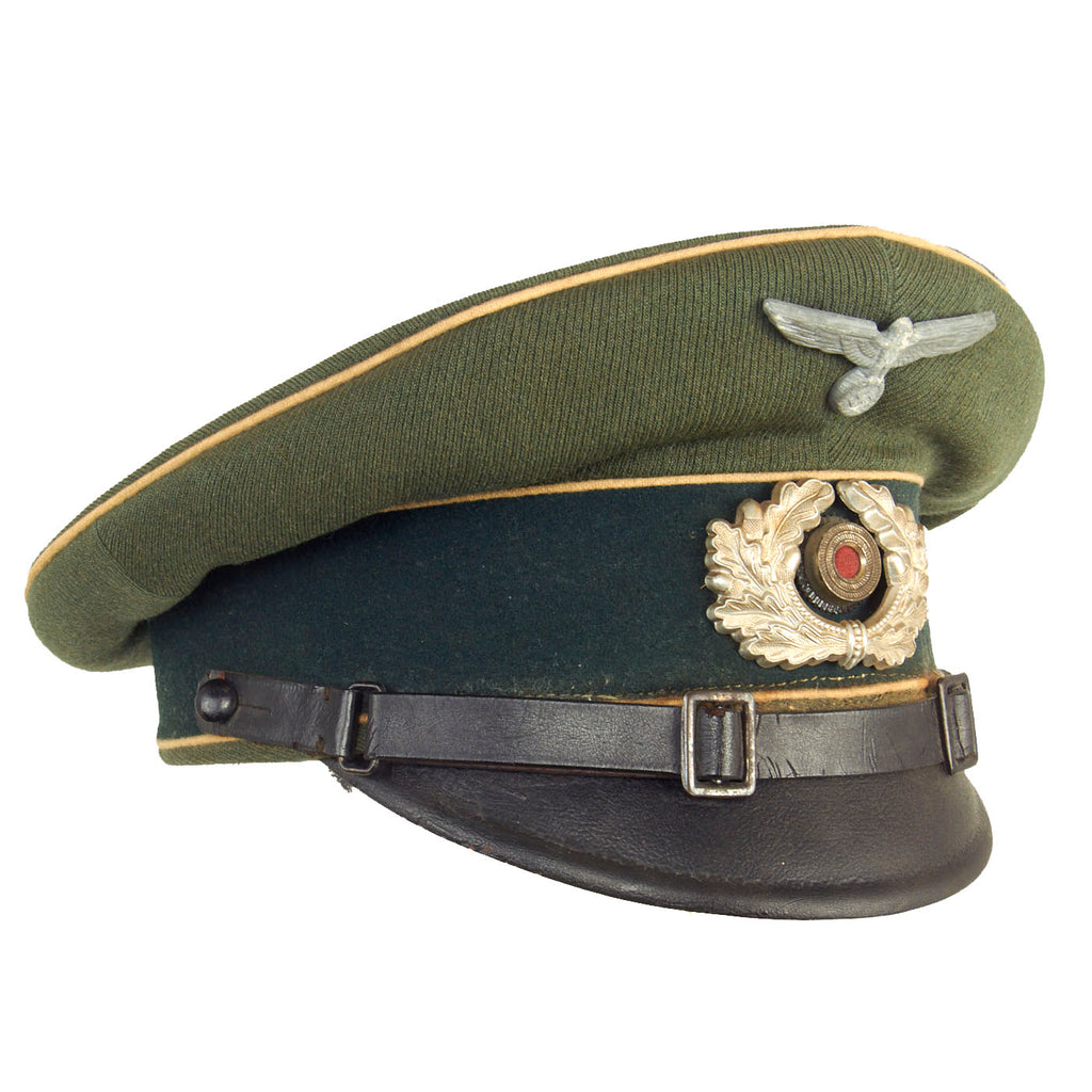 Original German WWII Service Used Army Heer Infantry EM/NCO Schirmmütze Visor Cap Original Items