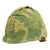 Original U.S. Vietnam War Airborne M1-C Paratrooper Helmet with Original Decorated Reversible Camouflage Cover Original Items