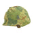 Original U.S. Vietnam War Airborne M1-C Paratrooper Helmet with Original Decorated Reversible Camouflage Cover Original Items