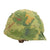 Original U.S. Vietnam War Airborne M1-C Paratrooper Helmet with Original Decorated Reversible Camouflage Cover Original Items