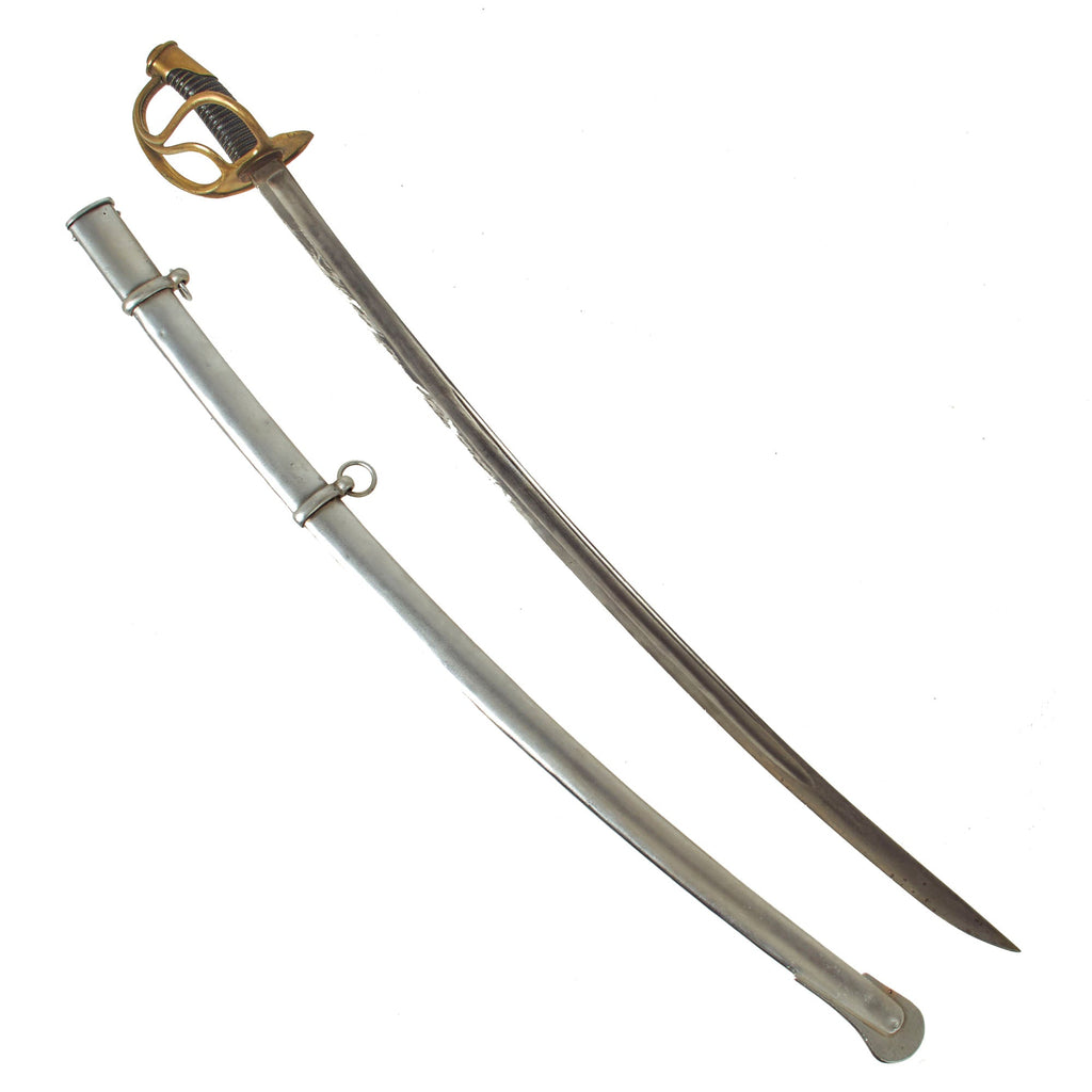 Original U.S Civil War M-1840 "Wrist Breaker" Heavy Cavalry Saber with Scabbard - Imported German Blade Original Items