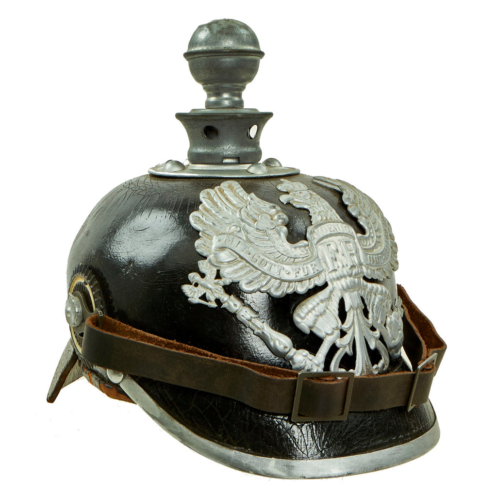 Original German WWI Prussian M1915 Artillery Pickelhaube Helmet - “Kugelhelm”- Complete Original Items