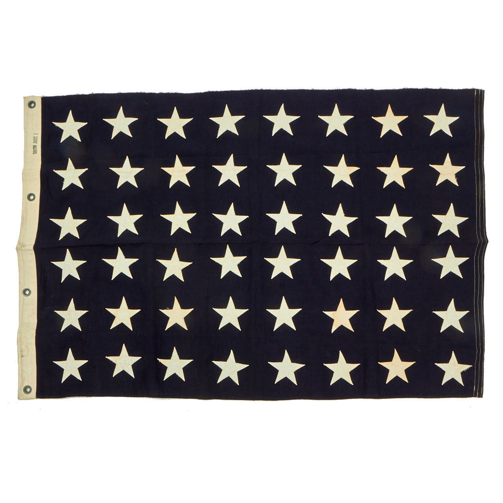 Original U.S. WWII Jack of the United States 48” x 32 ½” Naval Ensign - Union Jack Maritime Flag Original Items